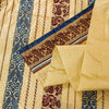 Sanskriti Vintage Craft Fabric Cream Baluchari Woven Sarees Pure Silk 5+YD Sari