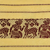 Sanskriti Vintage Craft Fabric Cream Baluchari Woven Sarees Pure Silk 5+YD Sari