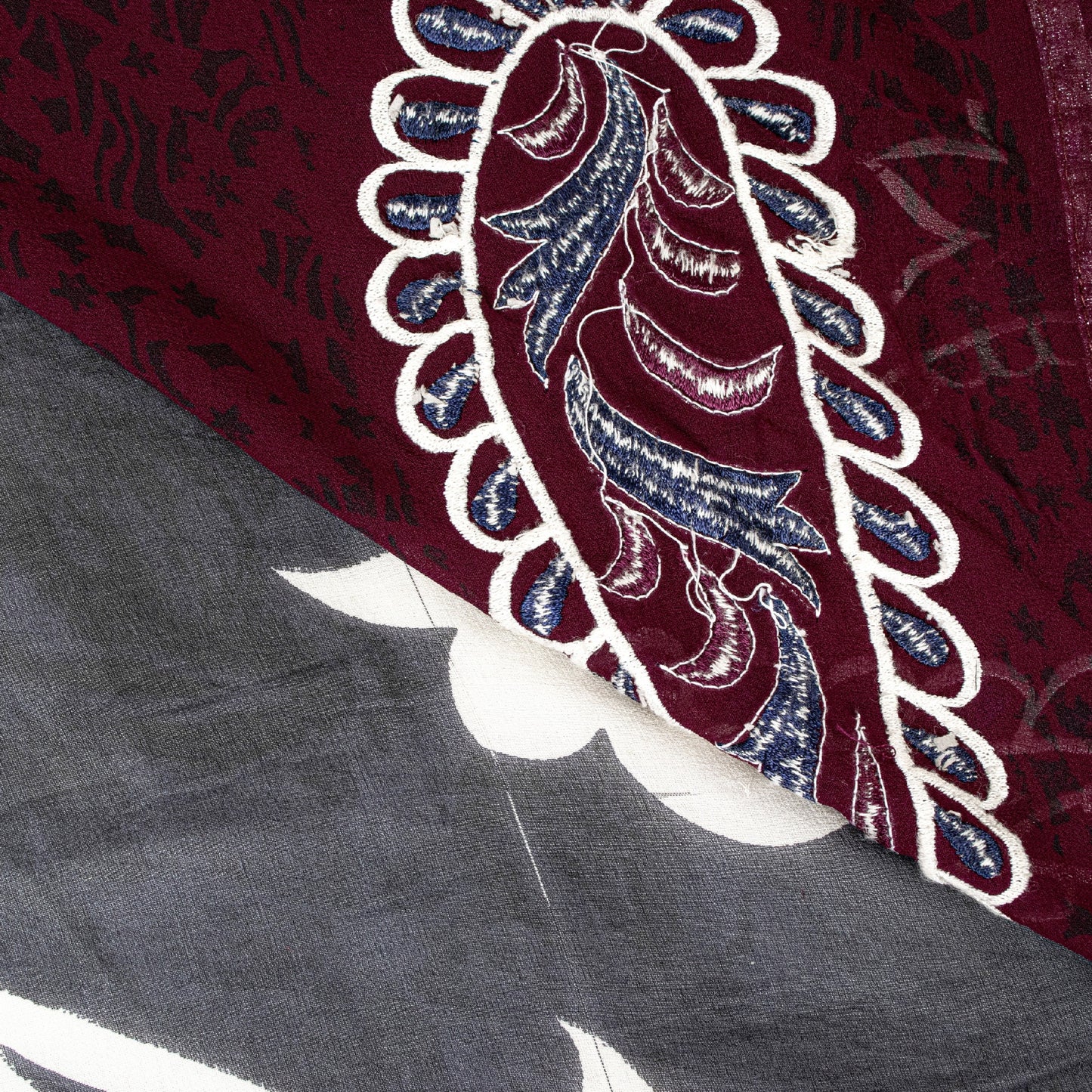 Sanskriti vintage Black-Purple Sarees Pure Georgette Hand Bead Fabric 5 Yd Sari