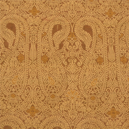 Sanskriti Vintage Brown Sarees 100% Pure Silk Woven Premium Fabric 5+ Yd Sari