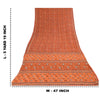 Sanskriti vintage Sarees Pure Georgette Silk Hand Beaded Premium 5yd Sari Fabric