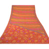 Sanskriti Vintage Sarees Pure Georgette Silk Hand Beaded Fabric Premium Sari
