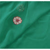 Sanskriti Vintage Green Sarees Georgette Embroidered Fabric Sari Blouse Piece