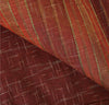 Sanskriti Vintage Handwoven Ikat Sarees Pure Cotton Sari Premium Dark Red Sustainable Fabric