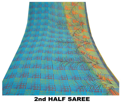 Sanskriti Vintage Pure Georgette Silk Sarees Hand Beaded Cultural Sustainable Fabric Sari