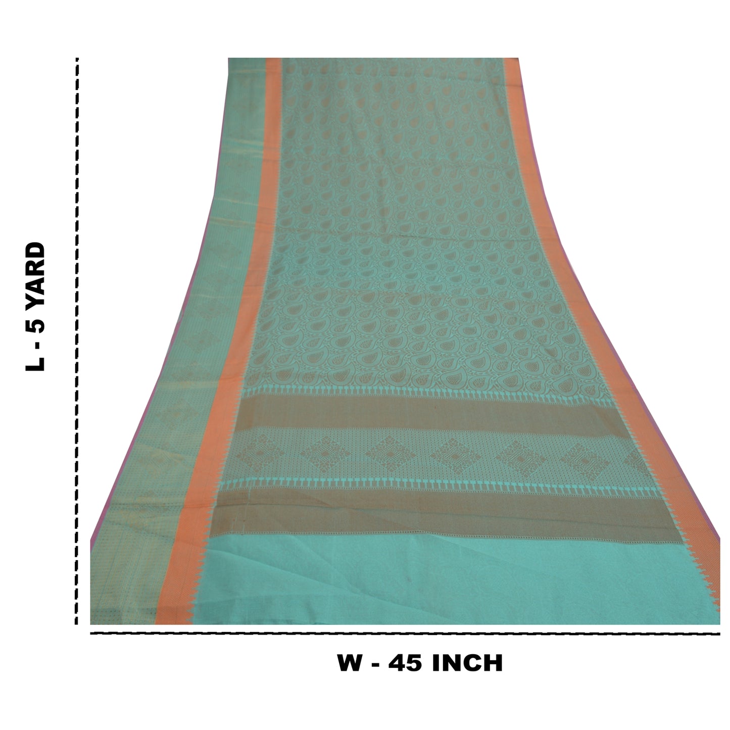 Sanskriti Vintage Green Indian Sari Art Silk Hand-Woven Premium Sarees Fabric