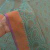 Sanskriti Vintage Green Indian Sari Art Silk Hand-Woven Premium Sarees Fabric