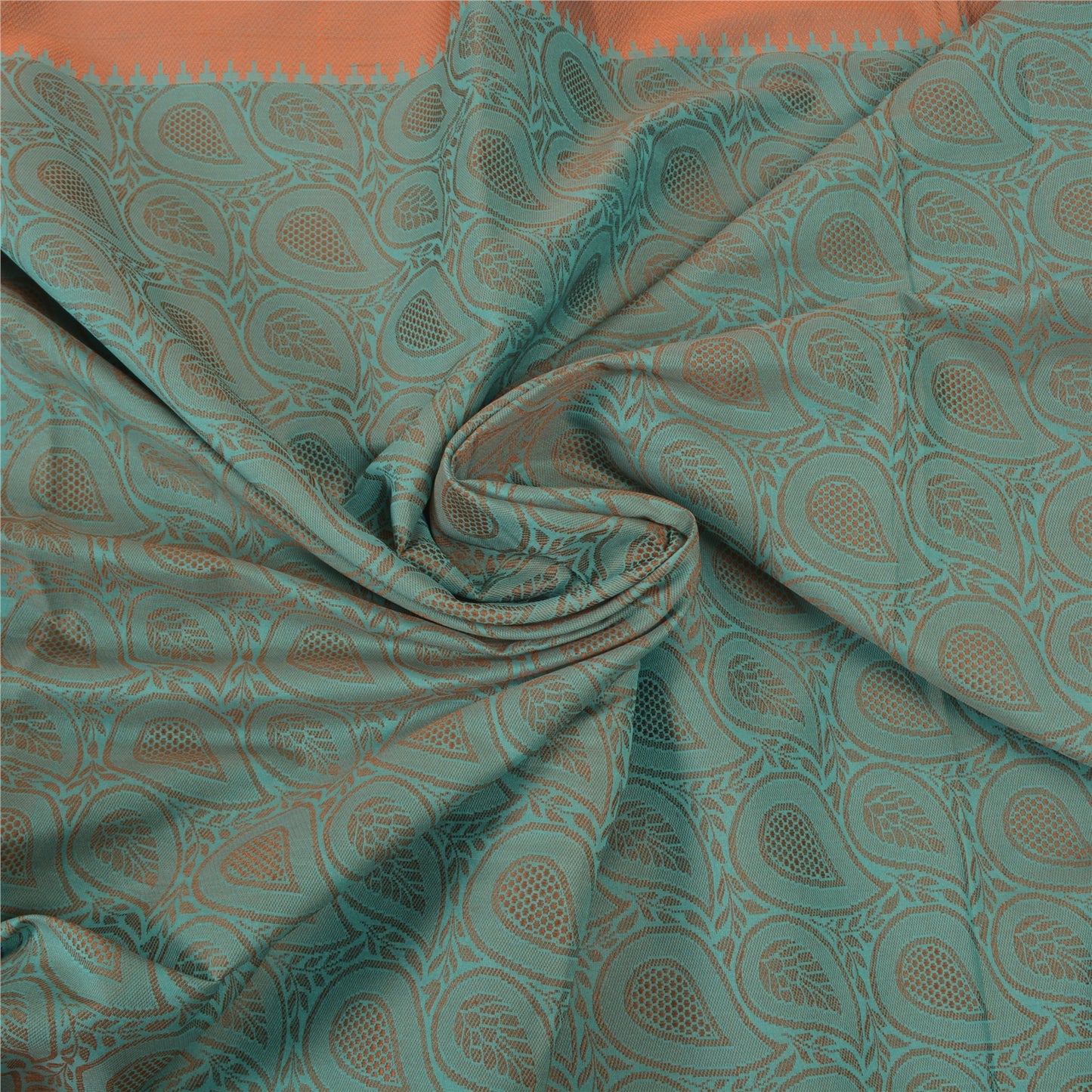 Sanskriti Vintage Green Indian Sari Art Silk Hand-Woven Premium Sarees Fabric