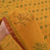 Sanskriti Vintage Sarees Pure Georgette Silk Sari Hand Embroidered Kantha Sustainable Fabric