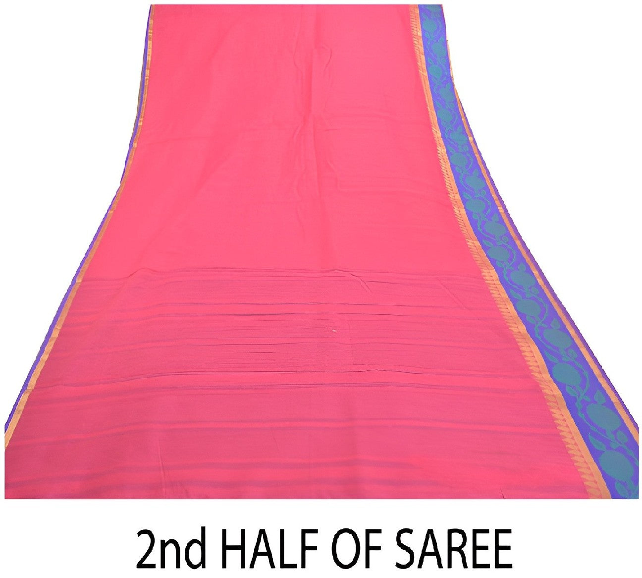 Sanskriti Vintage Pink Indian Sarees Art Silk Woven Sari 5 Yard Craft Fabric
