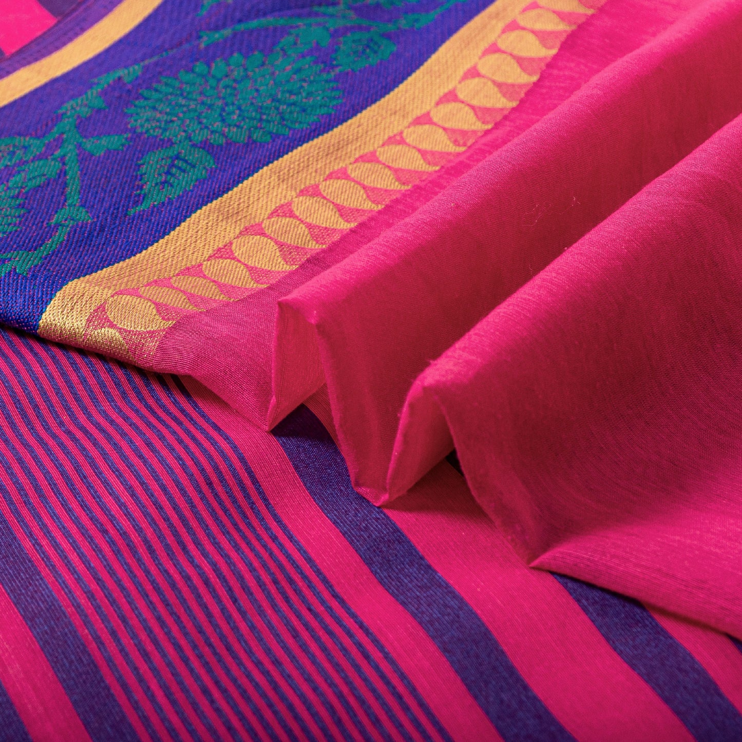 Sanskriti Vintage Pink Indian Sarees Art Silk Woven Sari 5 Yard Craft Fabric