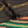 Sanskriti Vintage Black Sarees Blend Cotton Woven Craft Indian Sari Sustainable Fabric
