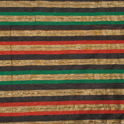 Sanskriti Vintage Black Sarees Blend Cotton Woven Craft Indian Sari Sustainable Fabric