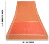 Sanskriti Vintage Orange Sarees Pure Silk Woven Premium Sari 5 Yard Sustainable Fabric