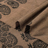 Sanskriti Vintage Indian Brown Sari Blend Silk Block Printed Sarees Craft Sustainable Fabric