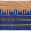 Sanskriti Vintage Blue/Peach Indian Sarees Art Silk Woven 6yrd Sari Craft Fabric