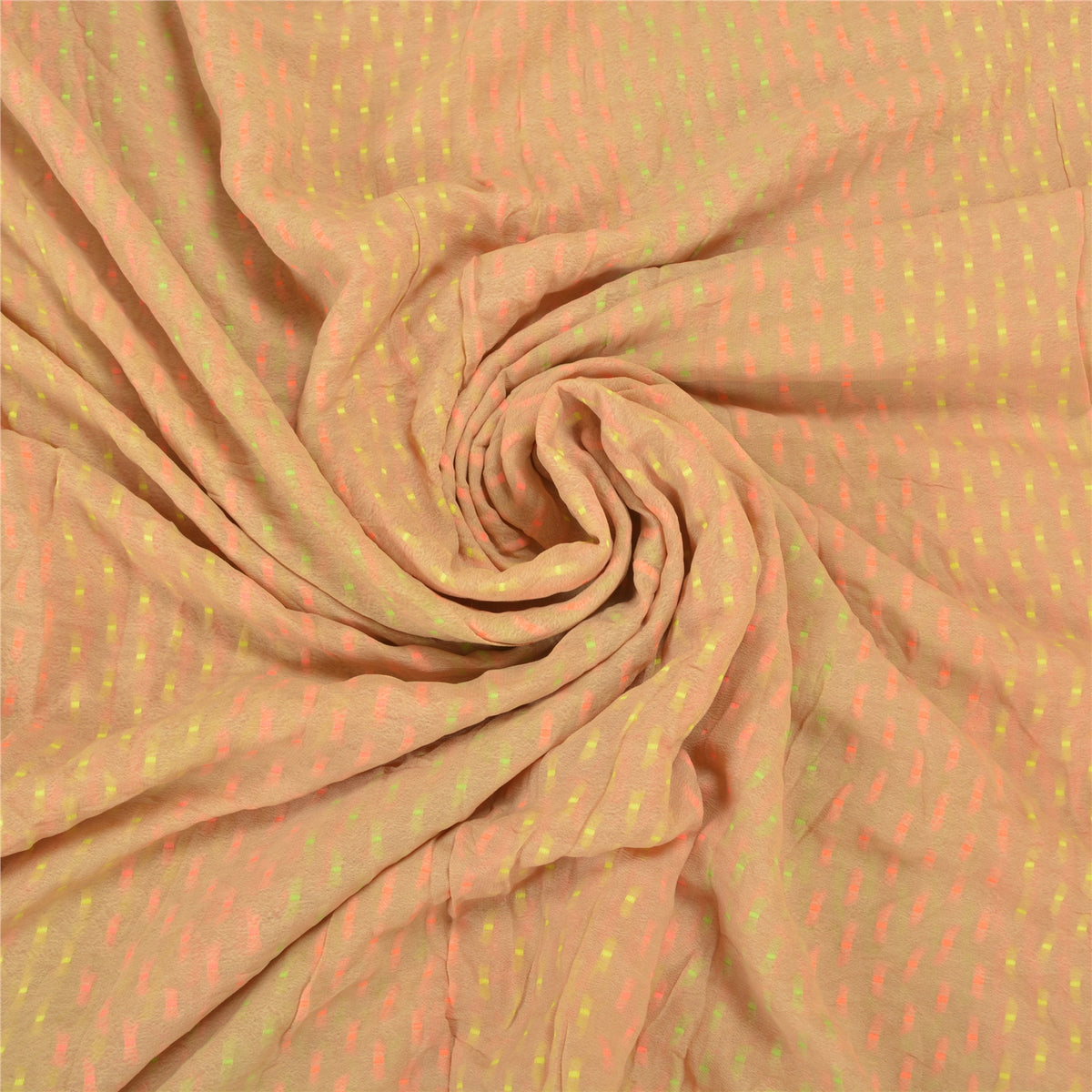 Sanskriti Vintage Dobby Woven Blend Cotton Saree Beige Indian Sari Craft Fabric