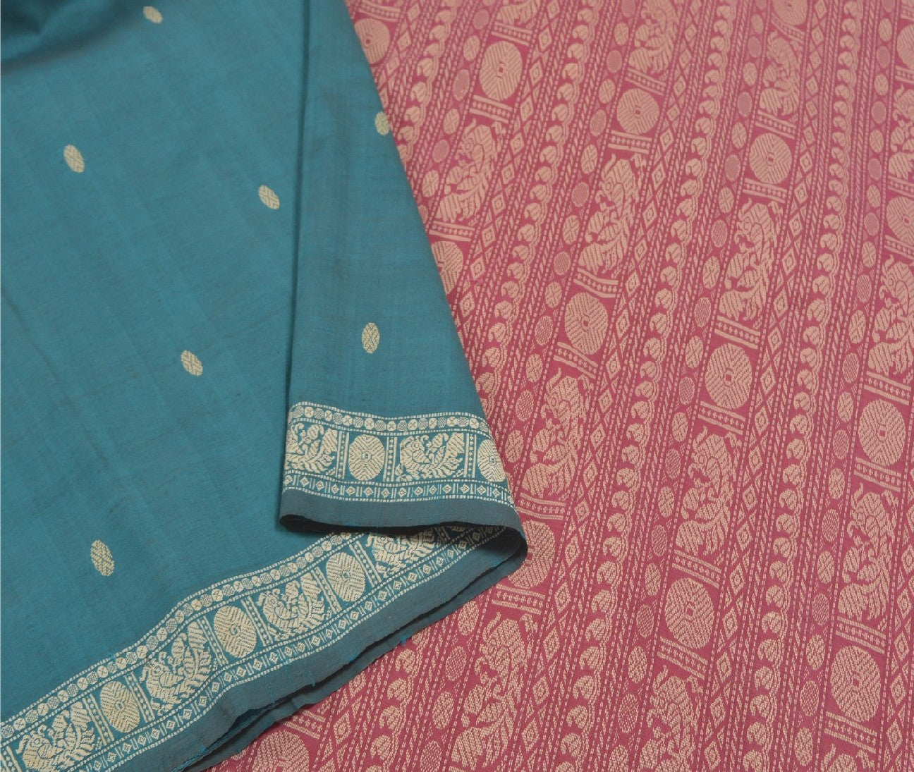 Санскритские винтажные зеленые сари из смеси шелка, павлиньего цвета, премиальная ткань для сари из экологически чистой ткани