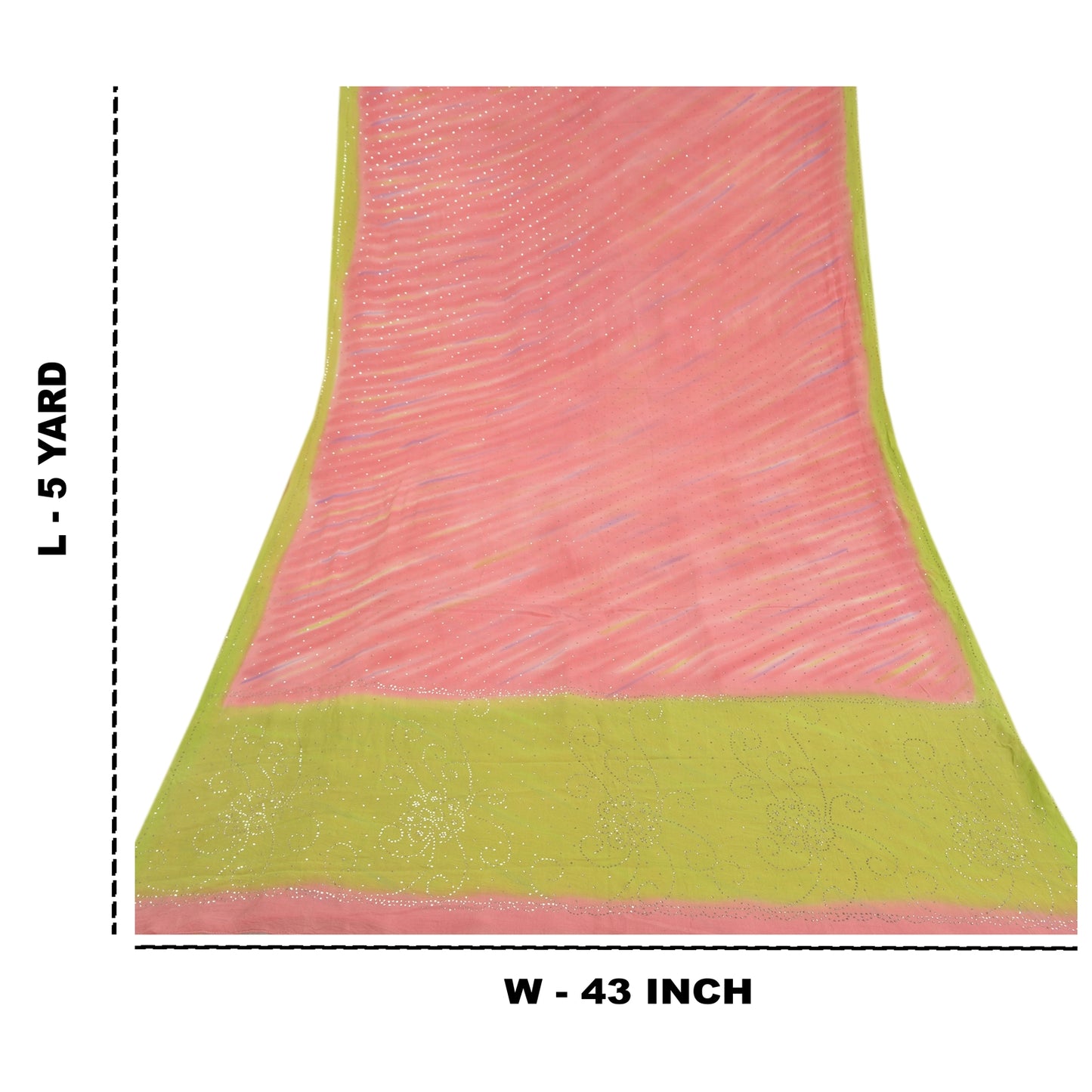Sanskriti Vintage Pink Sarees Pure Georgette Silk Handmade Premium Sari Fabric