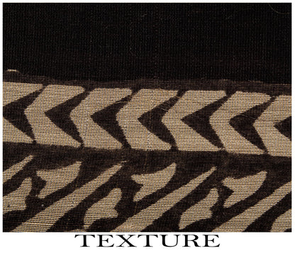 Sanskriti Vintage Chanderi Zari Woven-Hand Block Saree Black Cotton Silk Sari