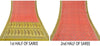 Санскритские винтажные персиковые сари 100% чистый шелк ручной работы премиальная ткань для сари из экологически чистой ткани