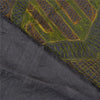 Sanskriti Vintage Greyish Black Sarees Pure Silk Handmade Premium Sari Sustainable Fabric