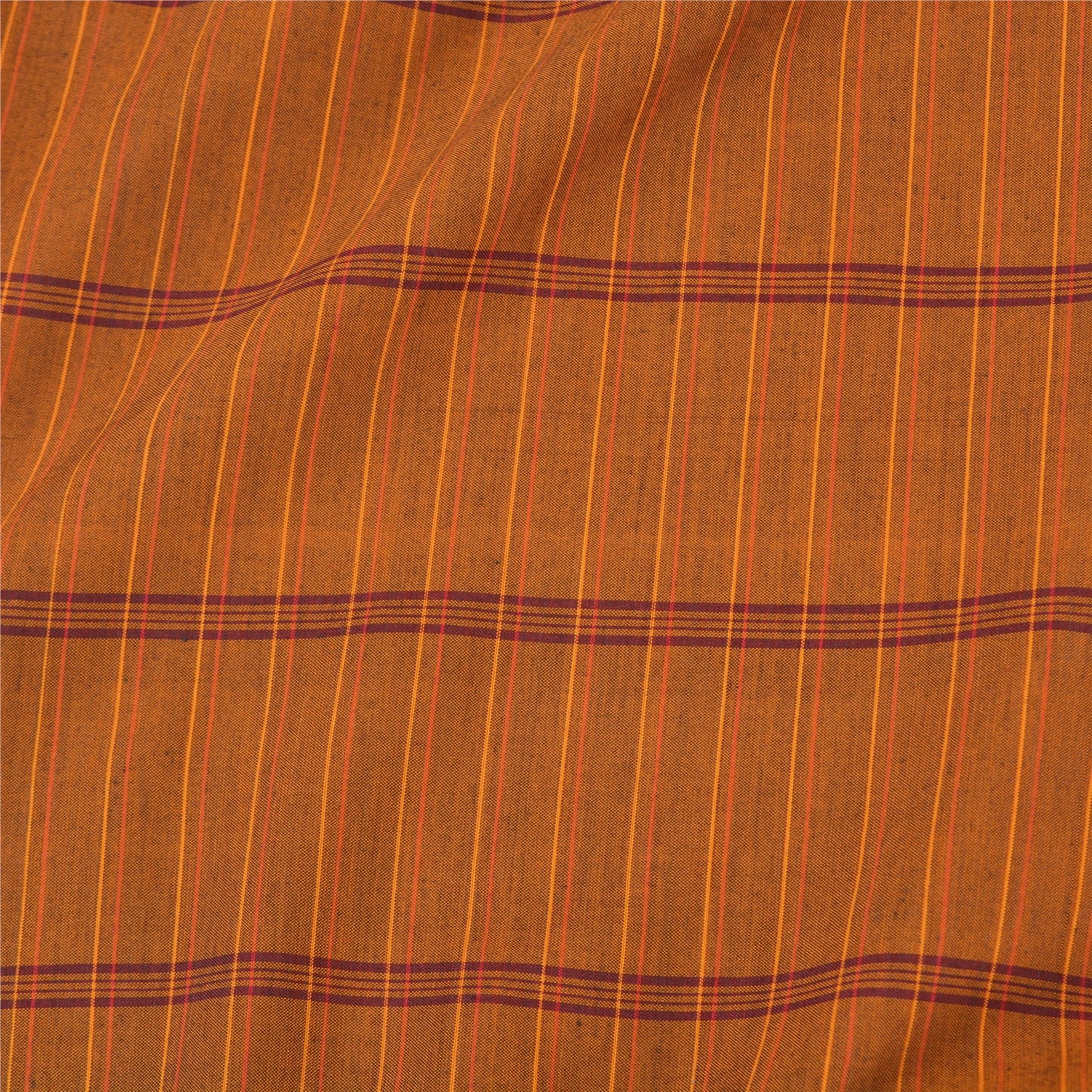 Sanskriti Vintage Woven Ilkal Sari Fabric: Purple Blend Cotton with Peacock Zari From Karnataka Of India Heritage Textile, DIY Projects