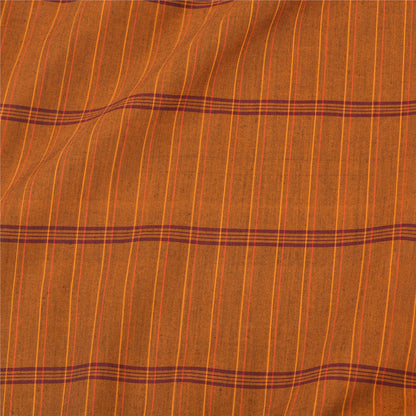 Sanskriti Vintage Woven Ilkal Sari Fabric: Purple Blend Cotton with Peacock Zari From Karnataka Of India Heritage Textile, DIY Projects