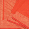 Sanskriti Vintage Light Red Sarees Blend Silk Woven Paisley Sari Craft Fabric