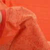 Sanskriti Vintage Light Red Sarees Blend Silk Woven Paisley Sari Craft Fabric