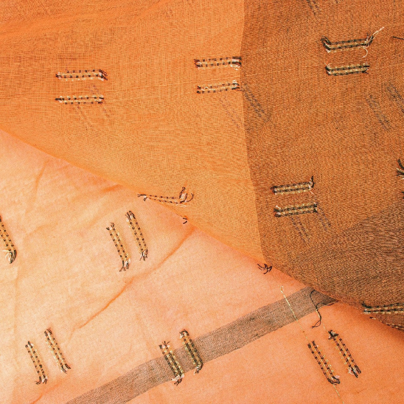 Санскритские винтажные персиковые сари 100% чистый хлопок тканое сари ремесло 5 ярдов устойчивая ткань