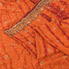 Sanskriti Vintage Sarees Pure Crepe Silk Hand Beaded Premium Sari Tie-Dye Sustainable Fabric