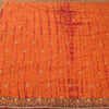 Sanskriti Vintage Sarees Pure Crepe Silk Hand Beaded Premium Sari Tie-Dye Sustainable Fabric