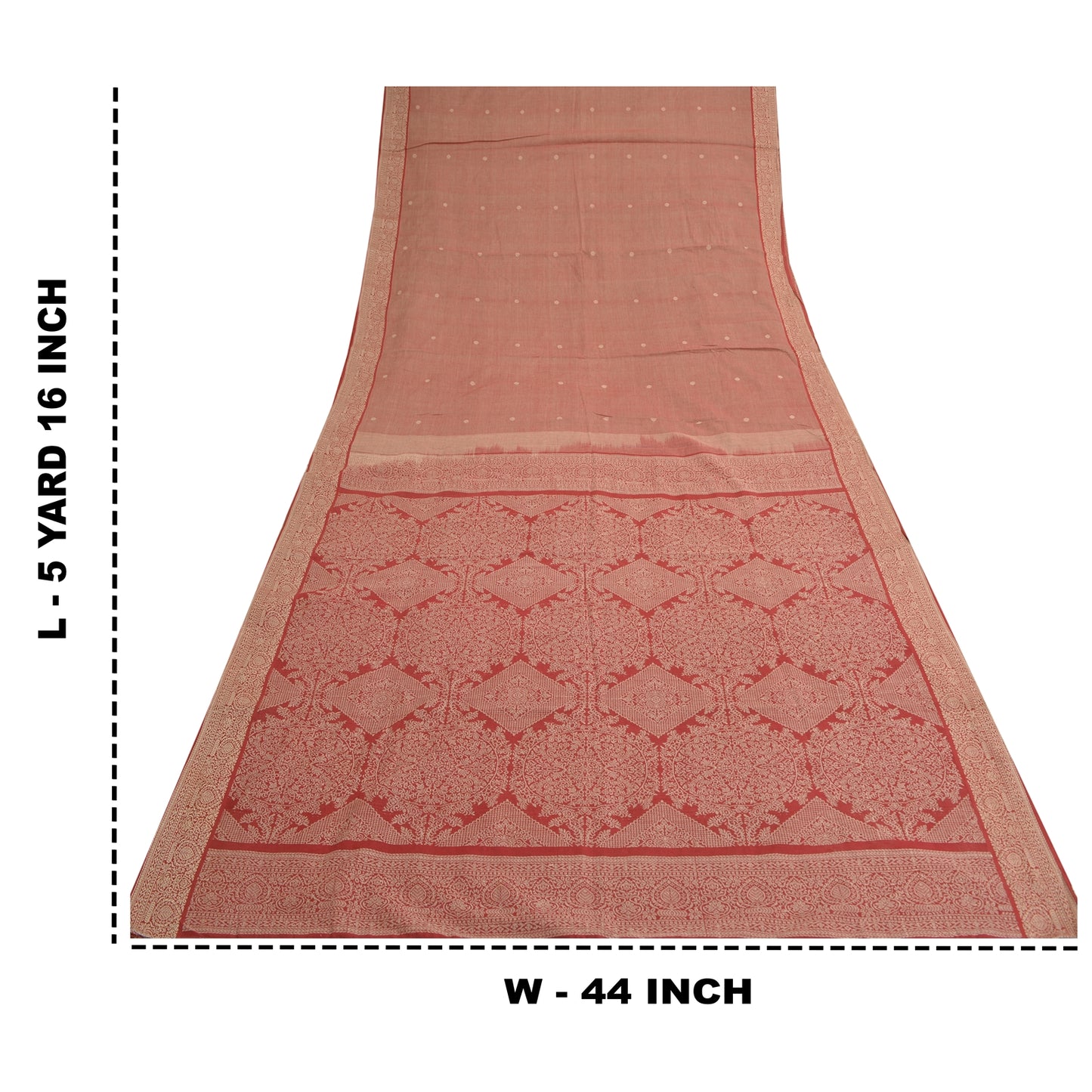 Sanskriti Vintage Dark Red Sarees Blend Cotton Woven Premium Sari Craft Sustainable Fabric