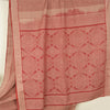 Sanskriti Vintage Dark Red Sarees Blend Cotton Woven Premium Sari Craft Sustainable Fabric