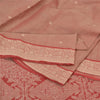 Sanskriti Vintage Dark Red Sarees Blend Cotton Woven Premium Sari Craft Sustainable Fabric
