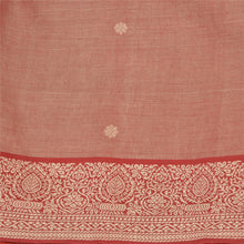 Load image into Gallery viewer, Sanskriti Vintage Dark Red Sarees Blend Cotton Woven Premium Sari Craft Fabric
