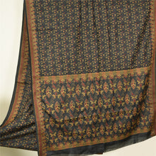 Load image into Gallery viewer, Sanskriti Vintage Black Sarees 100% Pure Silk Woven Premium Sari Craft Fabric
