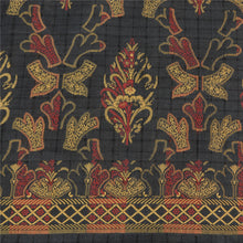 Load image into Gallery viewer, Sanskriti Vintage Black Sarees 100% Pure Silk Woven Premium Sari Craft Fabric
