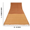 Sanskriti Vintage Indian Mustard/Brown Sarees Pure Cotton Woven Sari 5yd Sustainable Fabric