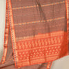 Sanskriti Vintage Orange Sarees 100% Pure Silk Woven Premium Sari Craft Sustainable Fabric