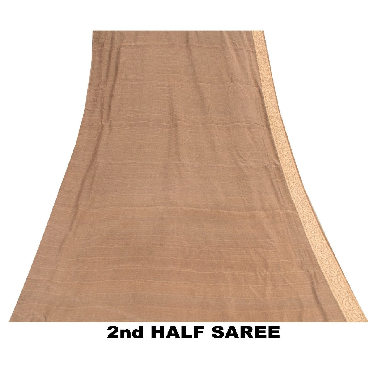 Sanskriti Vintage Brown Sarees 100% Pure Silk Woven Premium Sari Craft Sustainable Fabric