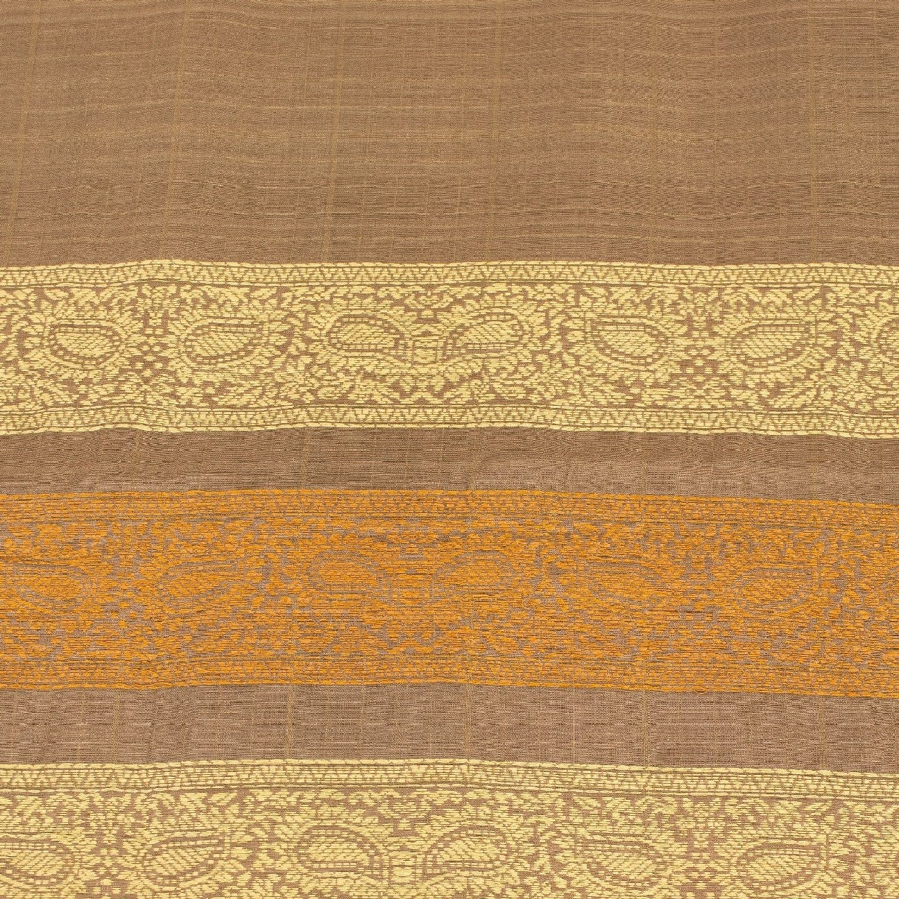 Sanskriti Vintage Brown Sarees 100% Pure Silk Woven Premium Sari Craft Sustainable Fabric