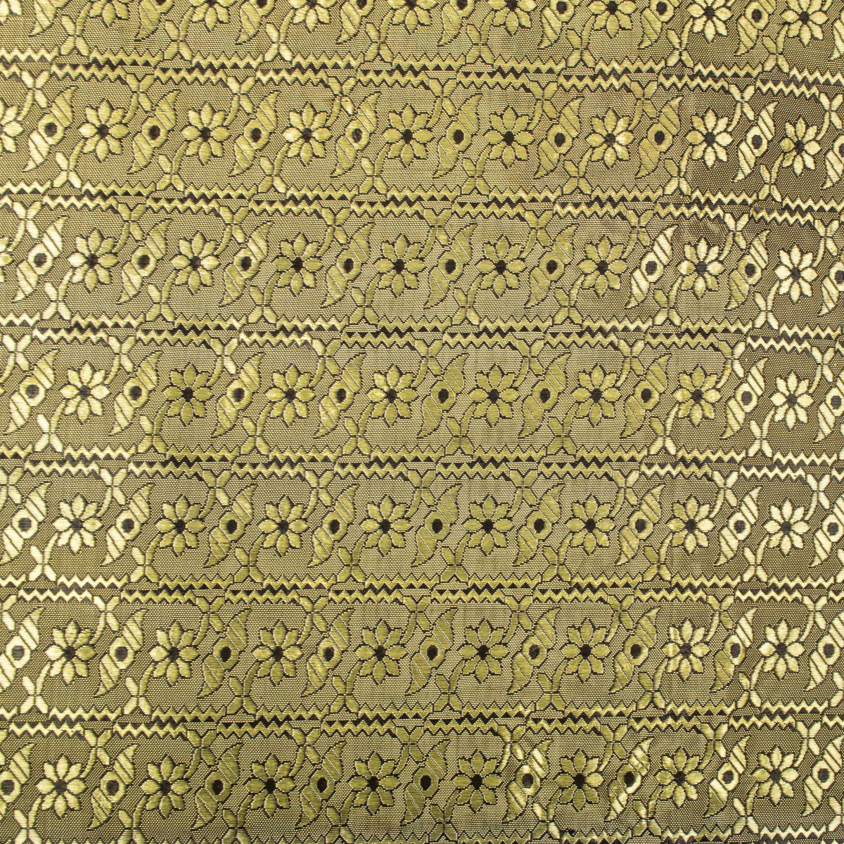 Sanskriti Vintage Brocade Woven Blend Silk Saree Brown Sari 5 Yard Craft Fabric