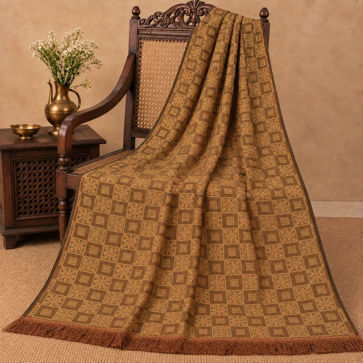 Sanskriti Vintage Hand Beaded-Woven Pure Organza Silk Saree Green Sari Fabric