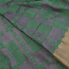 Sanskriti Vintage Grey Sarees 100% Pure Silk Woven Sari Craft 5 Yard Soft Fabric