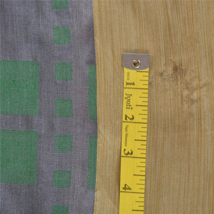 Sanskriti Vintage Grey Sarees 100% Pure Silk Woven Sari Craft 5 Yard Soft Fabric