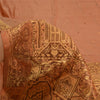 Sanskriti Vintage Brown Indian Sarees 100% Pure Silk Woven Premium Sari Fabric