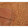 Sanskriti Vintage Brown Indian Sarees 100% Pure Silk Woven Premium Sari Fabric