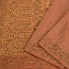 Sanskriti Vintage Brown Indian Sarees 100% Pure Silk Woven Premium Sari Fabric
